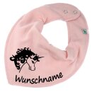 HALSTUCH Einhorn mit Namen oder Text personalisiert rosa...