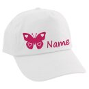 Junior Kinder CAP Schmetterling mit Namen oder Text...