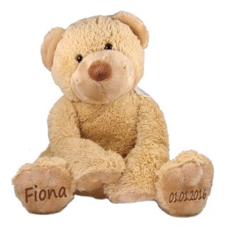 Personalisiertes Stofftier Teddyb&auml;r * Kuscheltier mit Name * Pl&uuml;schtier zur Geburt  * Babygeschenk