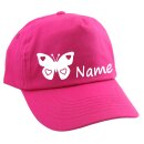 Junior Kinder CAP Schmetterling mit Namen oder Text personalisiert verschiedene Ausf&uuml;hrungen