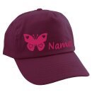 Personalisierte Cap f&uuml;r Kinder Baseball Kappe mit Name oder Wunschwort bedruckt f&uuml;r Jungen und M&auml;dchen Schmetterling