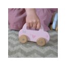 Spielzeug Auto aus Holz mit Namen graviert rosa