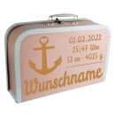 Baby Erinnerungsbox Koffer mit Namen und Geburtsdatum graviert Modell Anker div. Ausf&uuml;hrungen