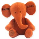 Stofftier Elefant Geschenk mit Namen und Geburtsdatum personalisiert