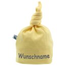 Baby Knotenm&uuml;tze personalisiert mit Namen aus Baumwolle div. Farben
