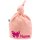 Baby Knotenm&uuml;tze Schmetterling personalisiert mit Namen aus Baumwolle div. Farben Rosa 43 (ab 6 Monate)