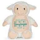 Stofftier Kuscheltier personalisiert Schaf bestickt Motiv Geburtsdaten