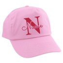 Junior Kinder CAP Buchstabe mit Namen personalisiert rosa
