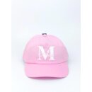 Personalisierte Cap f&uuml;r Kinder Baseball Kappe mit Name oder Wunschwort bedruckt f&uuml;r Jungen und M&auml;dchen Buchstabe Rosa