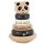 Stapelturm aus Holz mit Namen und Geburtsdaten graviert Panda