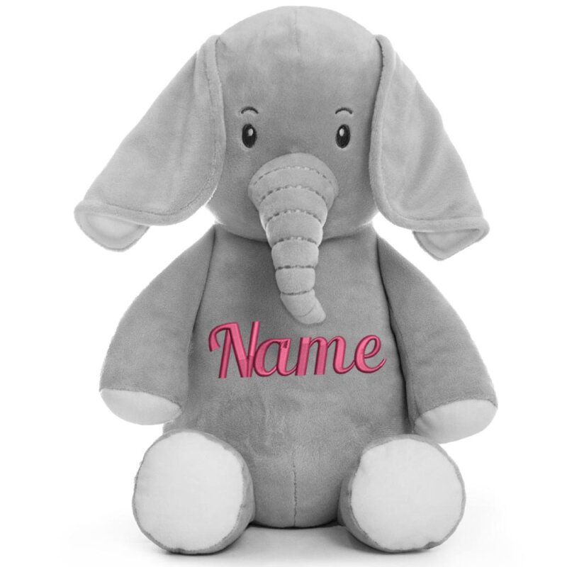 Stofftier Elefant Mit Name Bestickt Elefantasie Personalisierte B 4443