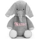 Stofftier Kuscheltier personalisiert Elefant bestickt Motiv Name