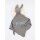 Schnuffeltuch personalisiert mit Namen bestickt Hase Grau