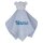 Schnuffeltuch Kuscheltuch personalisiert mit Namen bestickt B&auml;r hellblau