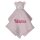 Schnuffeltuch Kuscheltuch personalisiert mit Namen bestickt B&auml;r rosa
