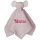 Schnuffeltuch Kuscheltuch personalisiert mit Namen bestickt Elefant rosa