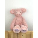 Schwein Stofftier mit Name und Geburtsdatum personalisiert Kuscheltier Schweinchen