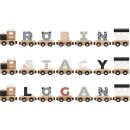 Buchstabenzug Namenszug Holzeisenbahn magnetisch Holzbuchstaben Wunschname zusammenstellen