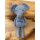 Stofftier aus Musselin mit Name personalisiert in Geschenkverpackung Elefant