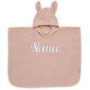 Baby Badeponcho mit Name bestickt Poncho aus Frottee Baumwolle