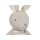 Hase Stofftier mit Name und Geburtsdatum Kuscheltier gestrickt personalisiert Geschenk zur Geburt Hasenjunge