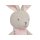Hase Stofftier mit Name und Geburtsdatum Kuscheltier gestrickt personalisiert Geschenk zur Geburt Hasenm&auml;dchen