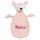 Schnuffeltuch mit Name bestickt Kuscheltuch personalisiert Reh Geschenk zur Geburt Reh rosa