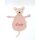 Schnuffeltuch mit Name bestickt Kuscheltuch personalisiert Reh Geschenk zur Geburt Reh rosa