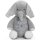 Stofftier mit Name bestickt personalisiertes Kuscheltier Elefant grau Stickmotiv Pfeil