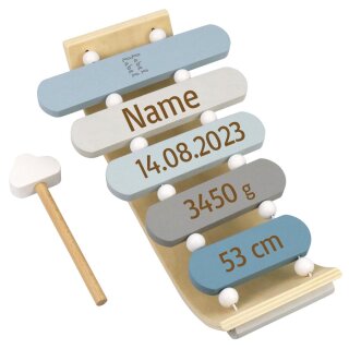 Musikinstrument Kleinkind * Holzspielzeug personalisiert * Xylophone Glockenspiel Geburtsgeschenk