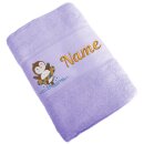 Kinderhandtuch Badetuch Badehandtuch aus 100% Baumwolle mit Pinguin und Name personalisiert Bestickt