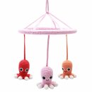 Handmade Baby Mobile geh&auml;kelt Kraken rosa